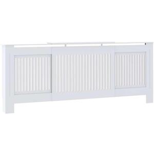 vidaXL Radiator Cover, Radiator Guard for Home Office, Heater Cover for Living Room Decorative, Heating Cabinet Protective Cover, White MDF, 205.0 x 20.6 x 81.5 cm