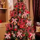 Roowest 37 Pcs Christmas HOHOHO Decorations DIY Foam Hanging Peppermint Ornaments for Christmas Tree Candy Lollipop Craft for Xmas Tree Home Supplies