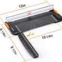 WORKLION Paper Cutter - A4 Paper Craft Cutter with Security Blade for Cut Gift Card, Coupon, Label, Cardstock, Photo, 12 inch Black Office Paper Trimmer