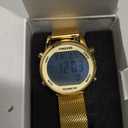 Women's Step Counter Pedometer Watch with Stainless Steel Bracelet, Stylish Design, No App, No Charging Needed for Step, Calorie, Distance, Alarm, Countdown TimerTU-2401 (Gold)