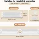 2 x Faucet Mat for Kitchen Sink,Super Absorbent Diatomite faucet mat, Quick Drying Stone Sink Tray, Faucet Splash Guard for Kitchen,Bathroom Counter (White, 30"4")