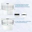 Hon&Guan Dryer Vent Cover Outside with Removable Mesh, Wall Mount Extractor Vent with Rubber Cushioned Non-Return Flap, High Quality Iron Outside Dryer Vent Cover for House (White, 6 Inch)