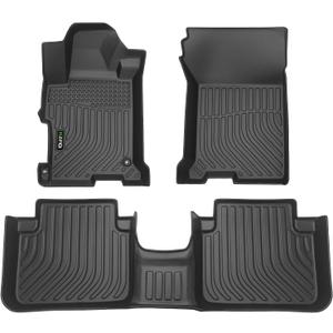 Floor Mats Custom for Honda Accord Sedan 2013-2017 (Not for Coupe) All Weather Protection TPE Heavy Duty Non-Slip Automotive Floor Liners Fits Front& 2nd Row Full Set Accessories, Black