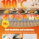 Food Warming Mat with Heat-Resistant Pad, 26X15 Inch, 6 Temperature & 6 Timer Settings, Child Lock Safety,Food Warmer Chafing Dishes for Buffet,Gatherings,Parties,Everyday Use