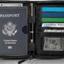 Passport Holder for Travel Essentials, RFID Blocking Protector Passport Wallets, Passport Document Organizer Case for Travel Must Have, Passport Book for Women, Couple, Family Cards, Tickets, ID, Cash (Black)