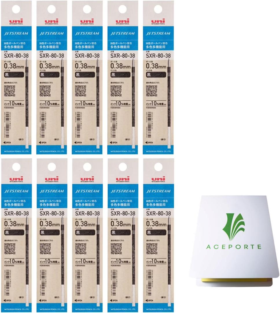 SXR-80-38 0.38mm Black Ink 10 Refills (SXR8038K.24), Sticky Notes Value Set