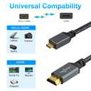 Twozoh Micro HDMI to HDMI Cable 6.6FT 2 Pack, Nylon Braided Micro HDMI Cable Support 3D/4K@60Hz 18Gbps/2160P/1080P for GoPro Hero7/8/9 Raspberry Pi 4