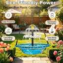 New Hanging Solar Bird Bath Fountain,3 Layers Hanging Bird Bath for Outside with Solar Fountain
