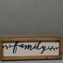 Farmlyn Creek Wooden Family Sign 17" x 6", Rustic Hanging Farmhouse Wall Decor for Home
