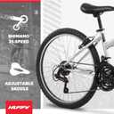 Huffy Stone Mountain Bike for Men and Women, 20/24/26, 6-Speed (20) or 21-Speed, Front or Dual Suspension (Varies), Multiple Colors, Adjustable Saddle, Shimano Equipped, All-Terrain Tires