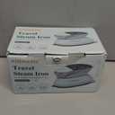 Travel Iron Mini with Steam for Clothes with Dual Voltage, Portable Mini Ironing Machine with Non-Stick Soleplate, Small Iron for Sewing, Quilting and Handcraft (Celadon)