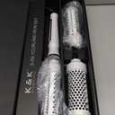 K&K 3 in 1 Thermal Brush Set, Ceramic Hot Brush, Fast Heating Curling Wand for Short, Medium & Long Hair, 5 Temperature Adjustment, Dual Voltage