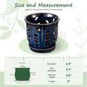 FoldTier 2 Pack 6.5 Inches Round Ceramic Orchid Pot with Holes and Saucers, Small Succulent Pot, Orchid Planter for Repotting, Healthy Root Growth, Promote Air Circulation, Plant Indoor and Outdoor