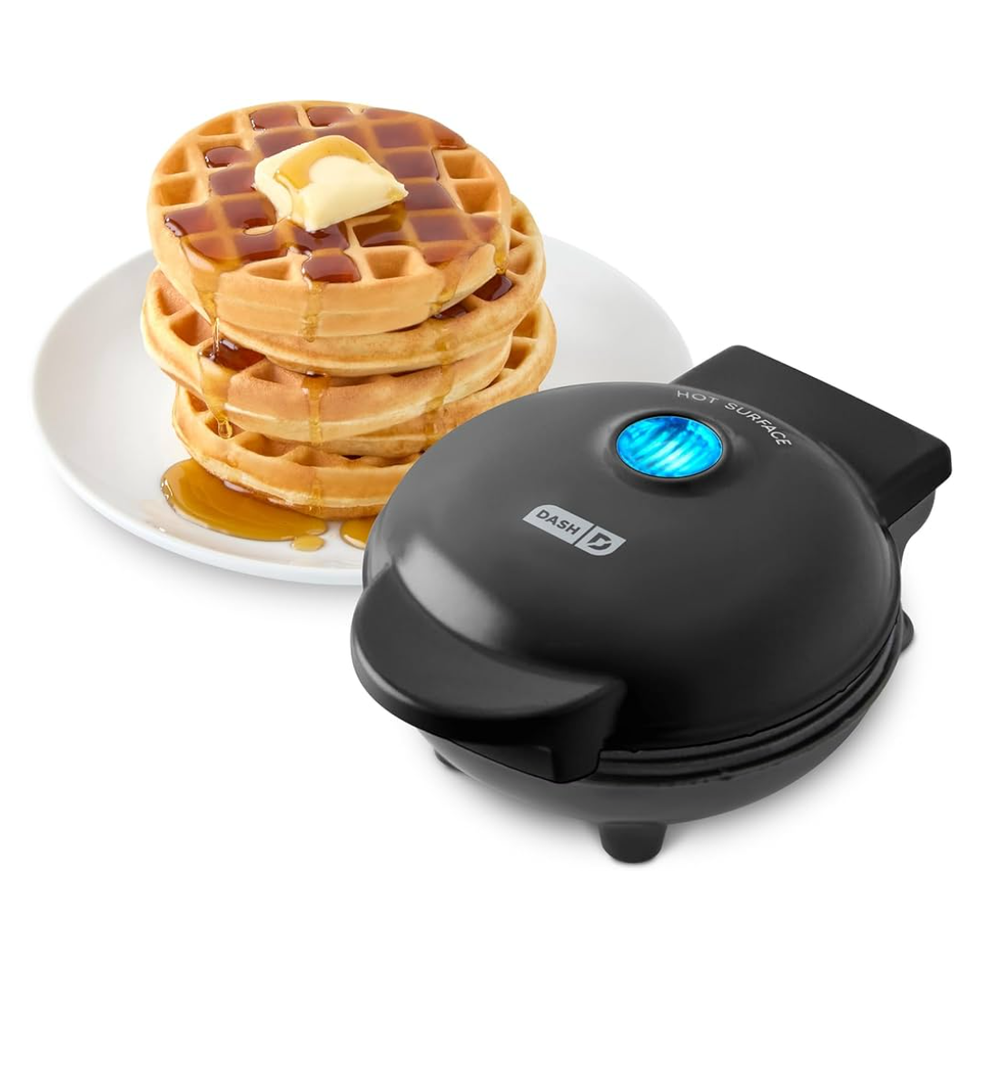 Mini Waffle Maker- Compact Electric Iron for Creative Homemade Treats - PTFE nonstick surface - Easy-to-Clean - Perfect for Kids & Families