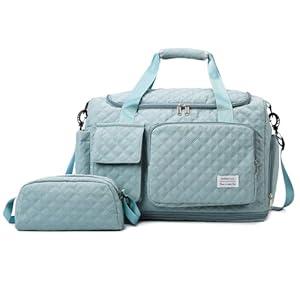 Weekender Travel Bag for Women with Shoe Compartment, Waterproof Extendable Travel Duffle Bag, Overnight Gym Tote Bag, Carry On Bag with Toiletry Bag