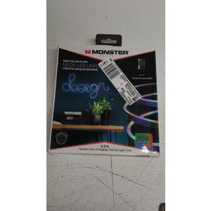 Monster 6.5 ft Multi-Color Flow Technology Neon-LED Strip, Strong Shape-it Material, Xtreme Easy Installation And Ultra pro Universal Remote 4 Devices For All Major Brands, Preprogrammed for Samsung TVs