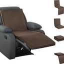 HOMBYS 3-in-1 Recliner Seat Cushion with Lumbar Support Pillow & Footrest, Multi-Functional Adjustable Height 2" to 6" for You to Choose, Non-Slip Foam Chair Cushion for Elderly, Brown