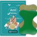 2 x 40Pcs Mugwort arm Patches,Natural Herbal Patch,Natural Wormwood Discreet for Arm and Leg,Natural Herbal Arm Patch for Women and Men