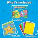 2 x Foam Sticker Art Craft Activity for Kids Ages 3-5 4-6,Mess-free Fun Sticker for Toddler, DIY 3D Foam Felt Craft Kit,Preschool Learning Toy Travel Game,Birthday Gifts for Boys Girls Ages 3 4 5 6 7 8