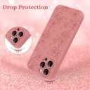 ZIYE for iPhone 15 Pro Max Case Flower Floral Pattern for Women Girls Slim Soft TPU Camera Protection Cute Cover Designed for iPhone 15 Pro Max 6.7 Inch Pink