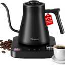 Gooseneck Electric Kettle for Pour Over Coffee, 1F Precision Control, Smart Two-Stage Heating, 2-Hour Keep Warm, 0.9L Stainless Steel Electric Kettle, Black