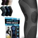 POWERLIX Knee Compression Sleeve - Best Knee Brace for Knee Pain for Men & Women Knee Support for Running, Basketball, Volleyball, Weightlifting, Gym, Workout, Sports - (Gray XL)