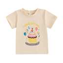 Happy Birthday Girl Boy T-Shirt One/Two/Three/Four/Five/Six Year Old Tee Shirt Toddler Cake Smash Outfit for Kids (Yellow Cake, 4-5 Years) (Beige)