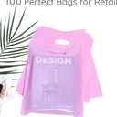 2 x Choice Marts Merchandise Bags Pastel Pink 100 Bags 9"x12" Extra Thick 1.5Mil Glossy Bags With Handles