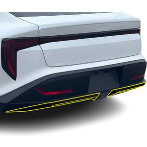 BOGAR TECH DESIGNS for KIA K4 2025-2026 Rear Bumper Chrome Delete  Precut Vinyl Trim Overlay, Gloss Black Blackout Look