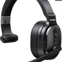 TECKNET Trucker Bluetooth Headset, Stable V5.2 & USB Dongle Connection, 70h Wireless Bluetooth Headsets with Mic and Mute, ENC Noise Canceling, Headset for Truck Drivers, Cell Phone, PC Comfort Office (Single Over-ear)