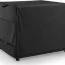 Outdoor Bar Cover Heavy Duty Waterproof Cover For Wicker with 54 inch Outdoor Utility Cart and Storage Cabinet Black (54"x 18.7"x 36.2")