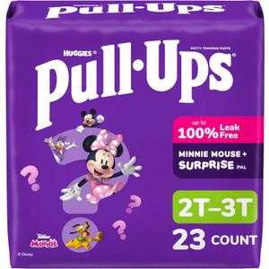 Pull-Ups Girls' Potty Training Pants, Size 2T-3T Training Underwear (16-34 lbs), 23 Count