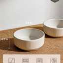 OTAGO 6" Bowls Set of 6, Ribbed Stoneware Bowls with Unique Handcrafted Reactive Glaze, Matte Ceramic Tableware for Kitchen, Dinner & Dining, Microwave & Dishwasher SafeWhite