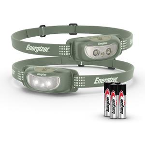 Energizer Universal+ LED Headlamp (2-Pack), IPX4 Water Resistant Headlamps, Bright Head Light for Outdoors, Camping, Running, Storm, Survival LED Light for Emergencies (Batteries Included)