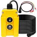 Taiss 4 Wire Dump Trailer Remote Control Switch 12V DC - Industrial Pushbutton Up Down Controller for Truck Lift Unloading Tipper F-G018-4W