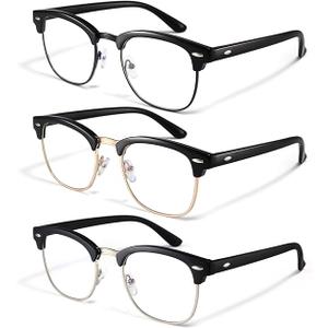 racico Computer Blue Light Blocking Glasses Blue Light Glasses Men Women, Anti Blu-Ray Clear Gaming Glasses Lenses