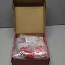 Colingmill 3 Pcs Pink Valentine's Day Decorations Lighted Gift Boxes with Pink Hearts Silver Glitter Fabric 60 LED Battery Operated Present Box for Indoor Outdoor Holiday 6, 8, 10'' Square Boxes