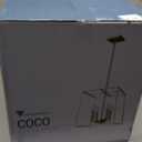 Canarm Coco 4-Light Chandelier, 14-Inch Width Gold Finish, Adjustable Downrod Height, Transitional Lighting for Dining Room, Living Room and Entryway