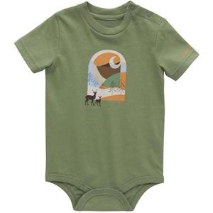 Carhartt Infant Short Sleeve "Deer" Bodysuit, Loden Frost - 18 Month