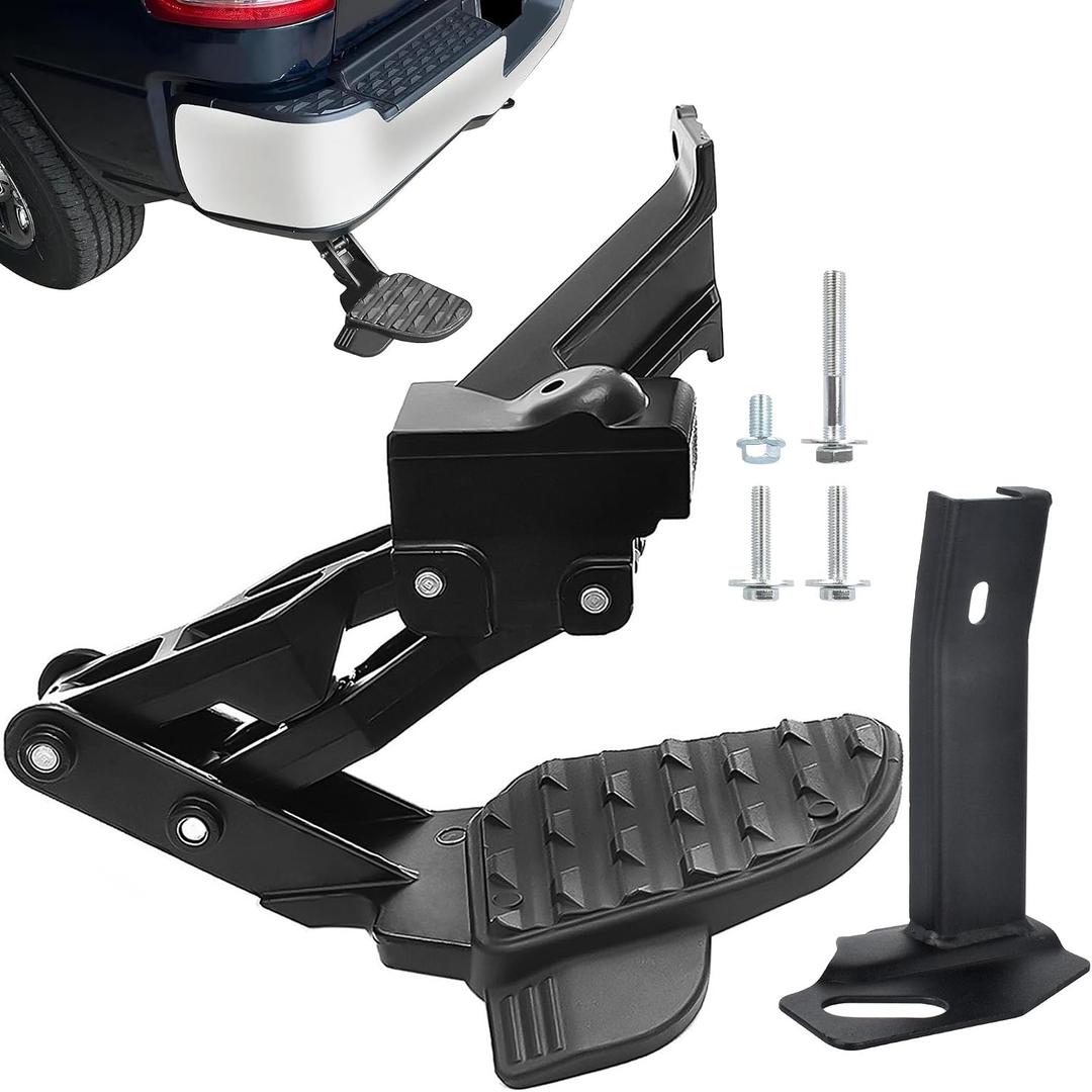 ASOPARTS Rear Bed Step Compatible with 2019 2020 2021 2022 2023 2024 2025 2026 Dodge Ram 2500 3500 Retractable Bumper Tailgate Step # 82215842AE 82215842AC 82215842AD 82215842AH