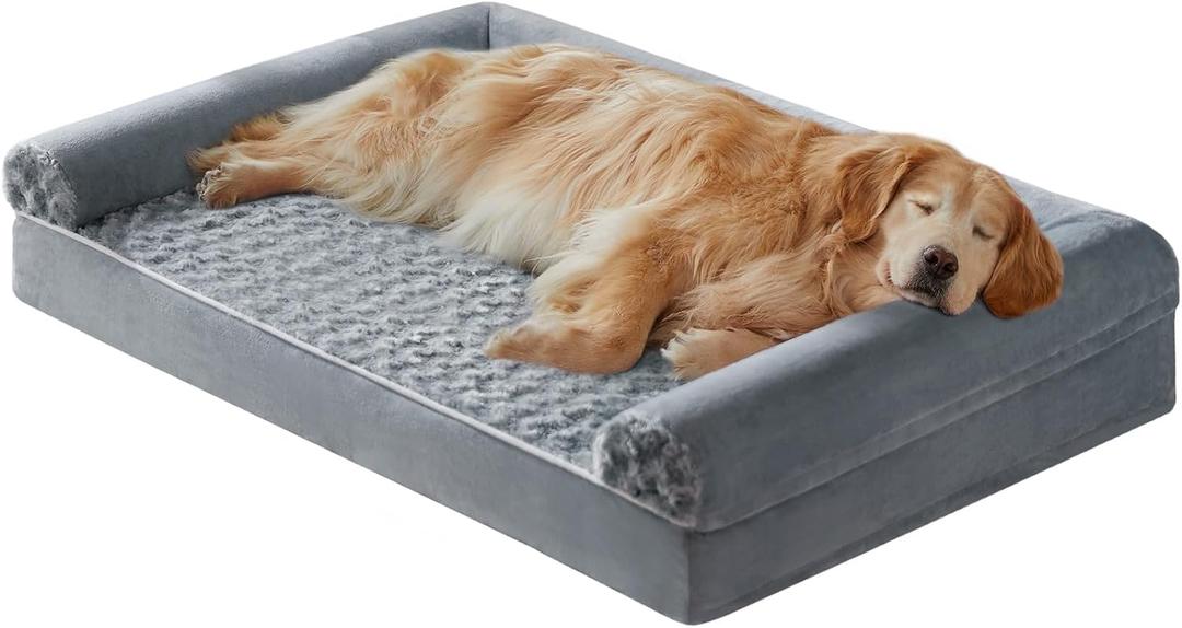 BFPETHOME Dog Beds for Large Dogs, Orthopedic Dog Bed for Medium Large Dogs,Big Waterproof Couch Pet Bed with Removable Washable Cover