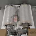 AIDENOEY 27.5" H 3-Way Dimmable Touch Control Table Lamp with USB A+C Ports, Vintage Washed White Finish Resin Bedside Farmhouse Table Lamp Set of 2for Living RoomBedroomOffice