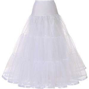 Women's Ankle Length Petticoats Long Plus Size Wedding Slips Crinoline Underskirt for Prom Evening Wedding Dress (Purple)