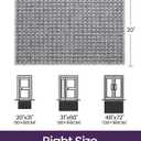 DEXI Dirt Trapper Door Mat, 20x31 Washable Doormat, Dirt Resistant and Absorbent, Easy Clean Low-Profile Floor Rugs for Entryway, Front Door, and Inside Entrance, Checkered Grey