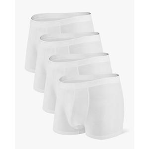 DAVID ARCHY Men's Soft Underwear Micro Modal Dual Pouch Trunks Ball Pouch Bulge Enhancing Boxer Briefs for Men 4 Pack, Size medium