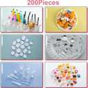 Diinokiy 200Pcs Dollhouse Miniature Food Drinks Bottle Cooking Toys Kitchen Accessories Mini Play Fake Resin Pretend Game Party Tableware Bread Cake Ice Cream 1/12 Doll House Landscape