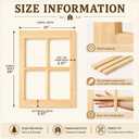 22" x 29" Solid Pine Wooden Barn Sash Window Unfinished Shed Window Frame