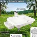 Portable Sink with Electric Faucet Portable Sink Hand Wash Station Adjustable Height Freestanding Utility Sink on Stand, for Dishwashing, Camping, Gardening, Worksite, RV, Garden