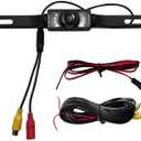 License Plate Reversing Camera, Waterproof and Dust-Proof HD Picture, Wide-Angle Night Vision, 8 Light Infrared for Cars