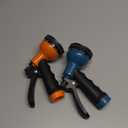 Garden Hose Nozzle Sprayer: 2 Pack 10 Watering Patterns Spray Nozzles Heavy Duty Hose Head Hose Attachment (BlueOrange)